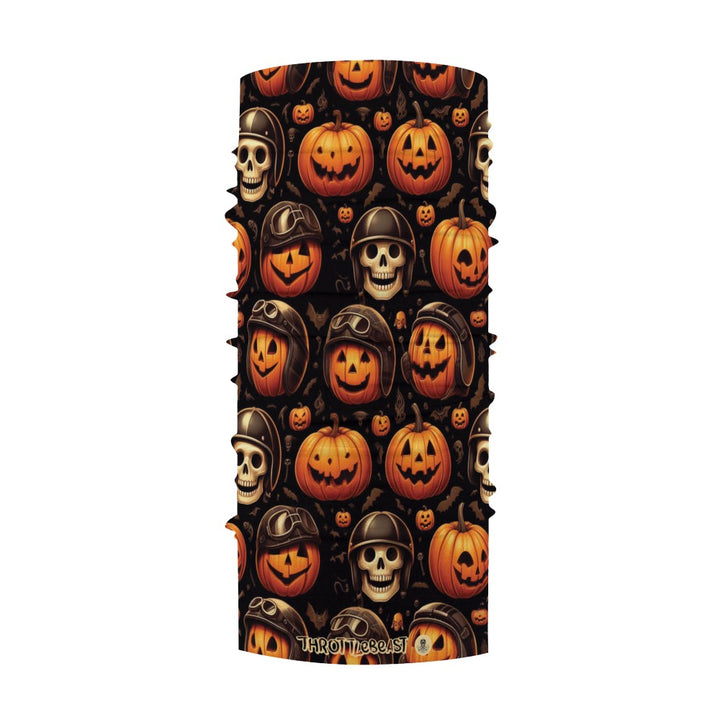 Halloween Helmet pumpkin neck bandana for cafe racer riders