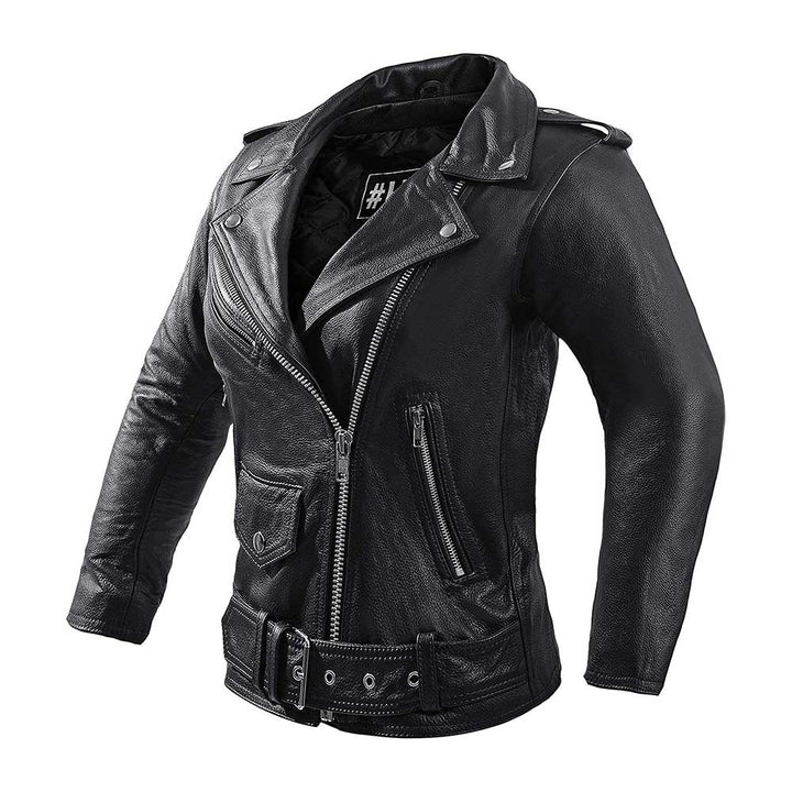  Classic Vintage Womens Motorcycle Jacket 