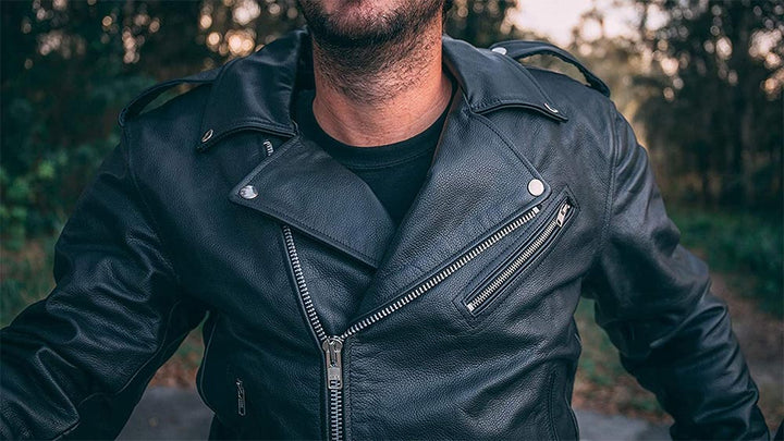 Cafe Racer 50's | Black Motorcycle Jacket 