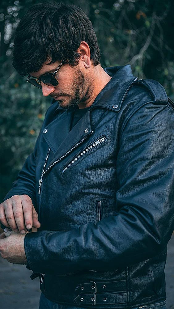 Cafe Racer 50's | Black Motorcycle Jacket 