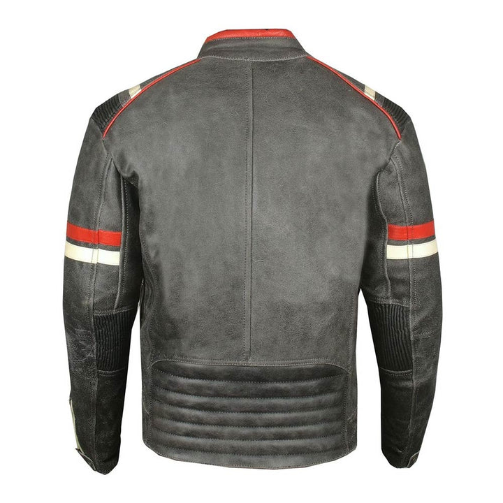 Vintage Cafe Racer Leather Jacket 