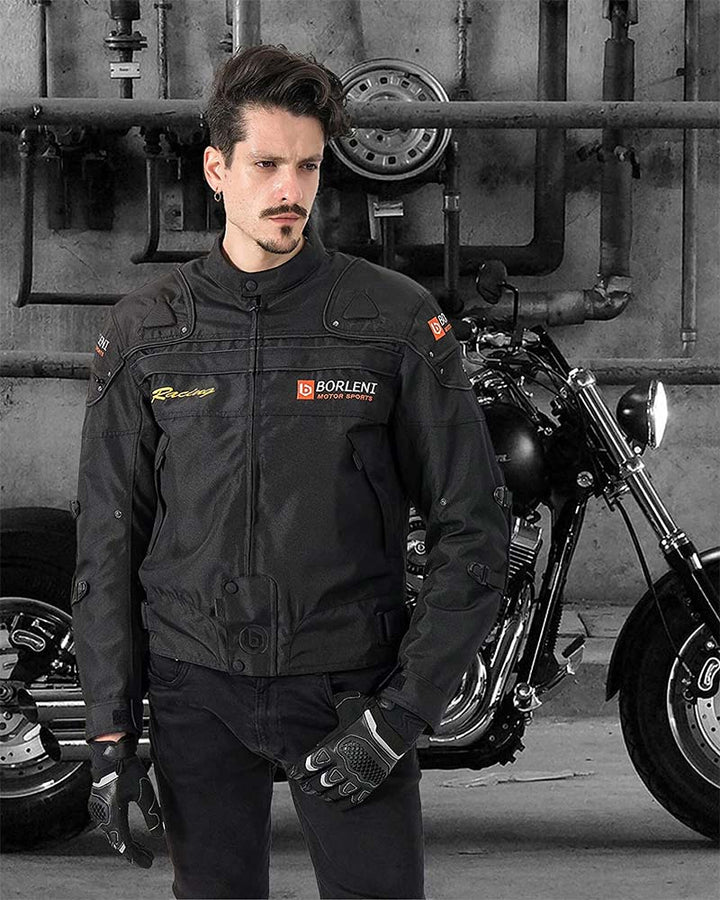 BORLENI Motorcycle  Armored Racer Jacket 