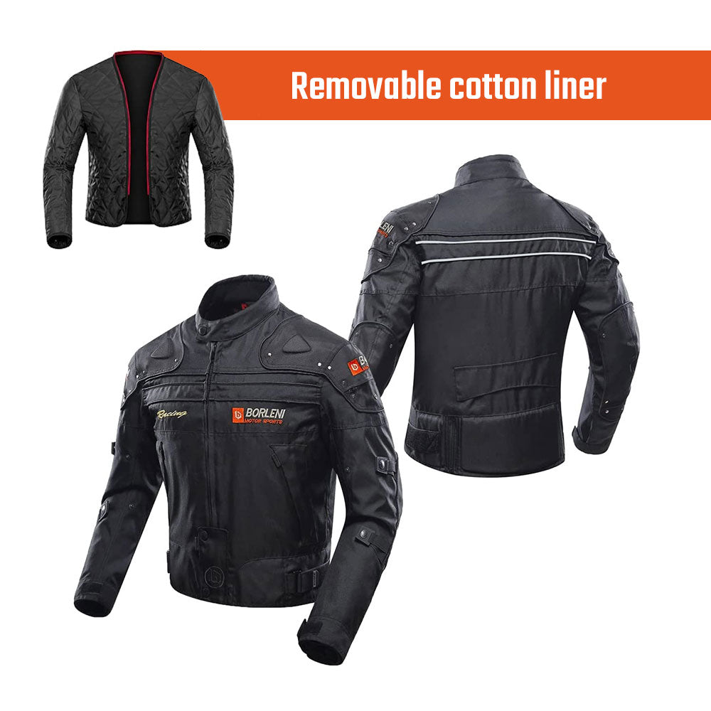 BORLENI Motorcycle Armored Racer Jacket | ThrottleBeast