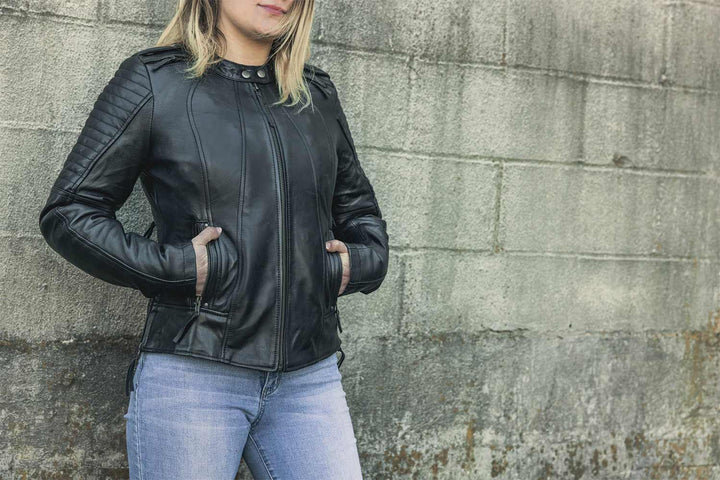 The Biker Cafe Racer Womens Motorcycle Jacket 