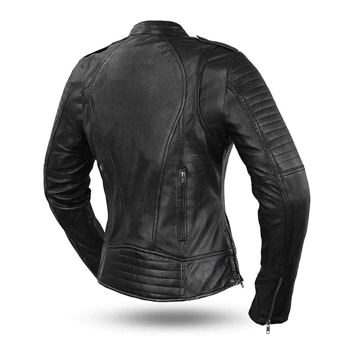 The Biker Cafe Racer Womens Motorcycle Jacket 