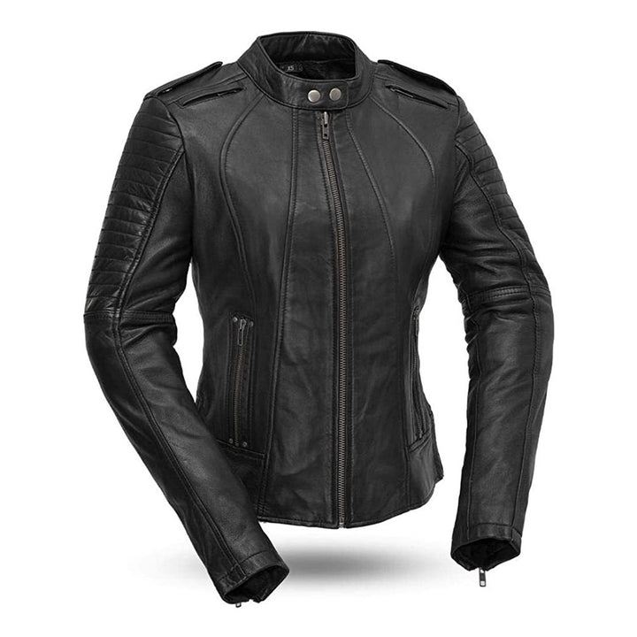 The Biker Cafe Racer Womens Motorcycle Jacket 