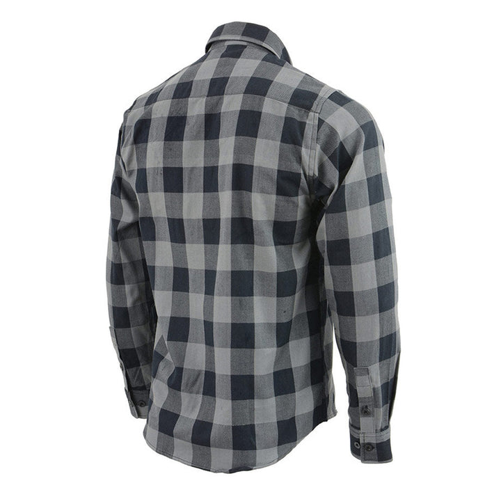 MPM1630 Plaid Flannel Motorcycle Riding Shirt| CE Approved Armor