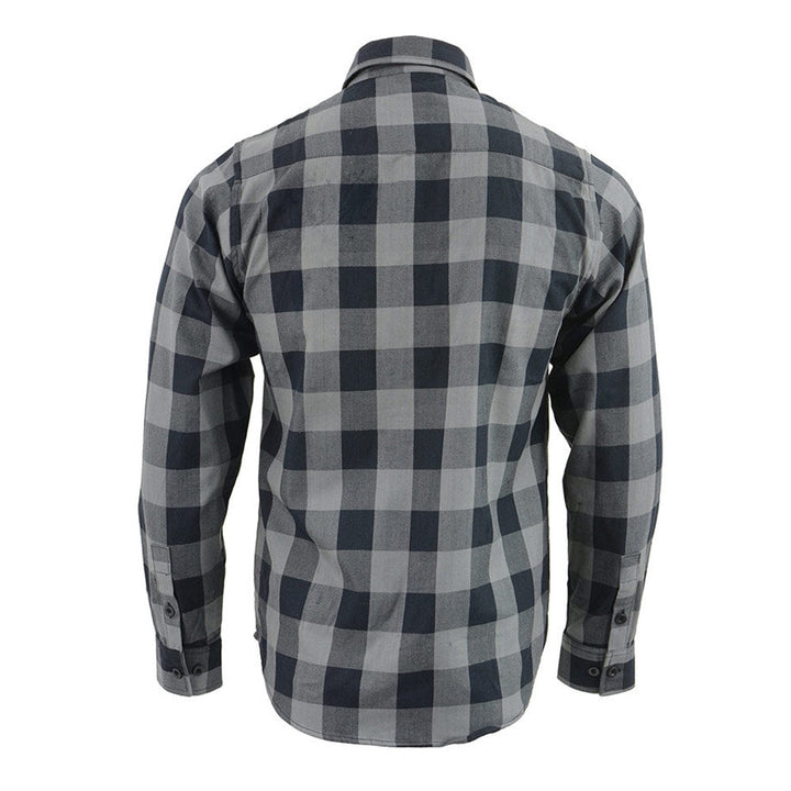 MPM1630 Plaid Flannel Motorcycle Riding Shirt| CE Approved Armor