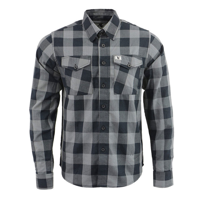 MPM1630 Plaid Flannel Motorcycle Riding Shirt| CE Approved Armor