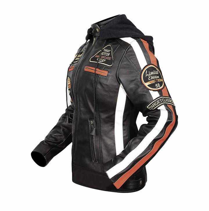 Womens Retro Biker | Armored Motorcycle Hoodie