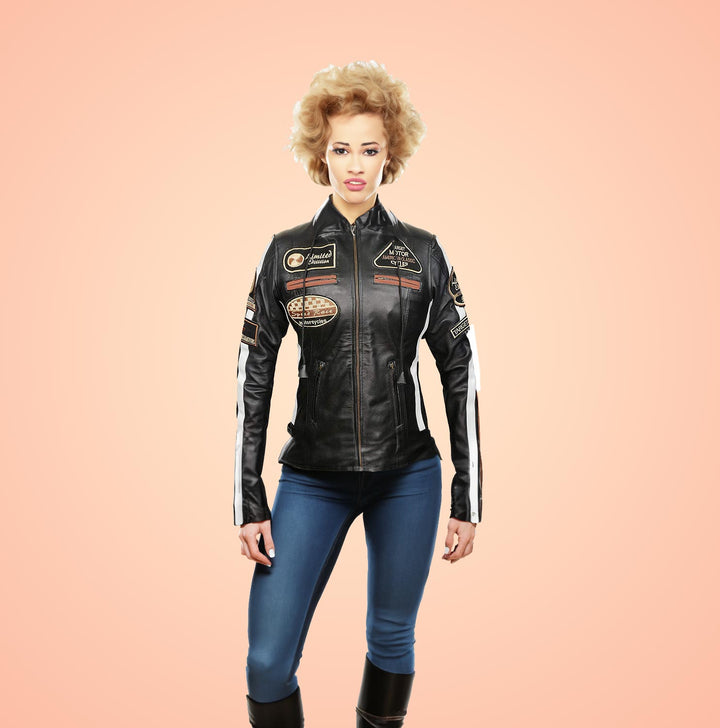 Womens Retro Biker | Armored Motorcycle Hoodie