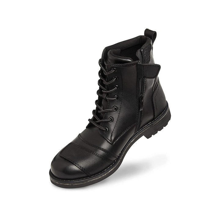 The Classic - Black Motorcycle Boots For Men