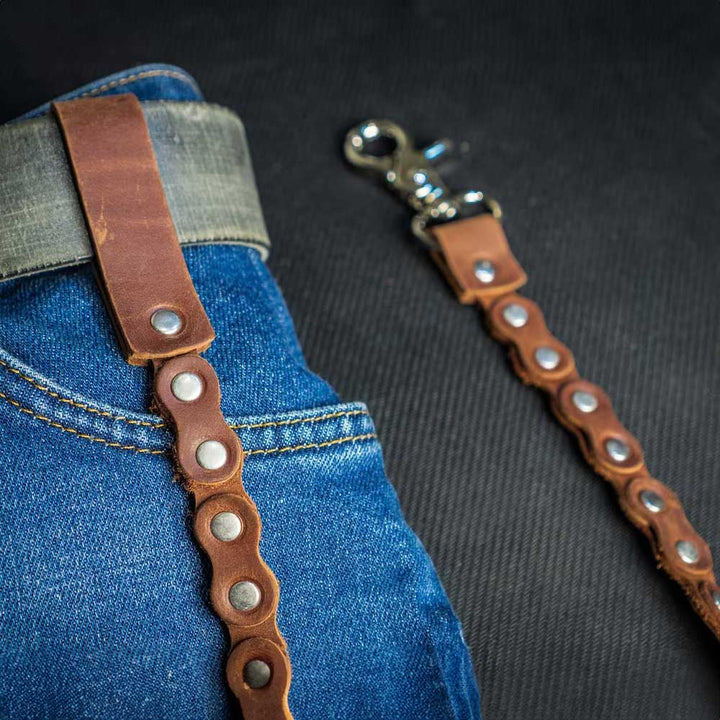 The CHAIN Key Holder | Leather Bike Keychain 